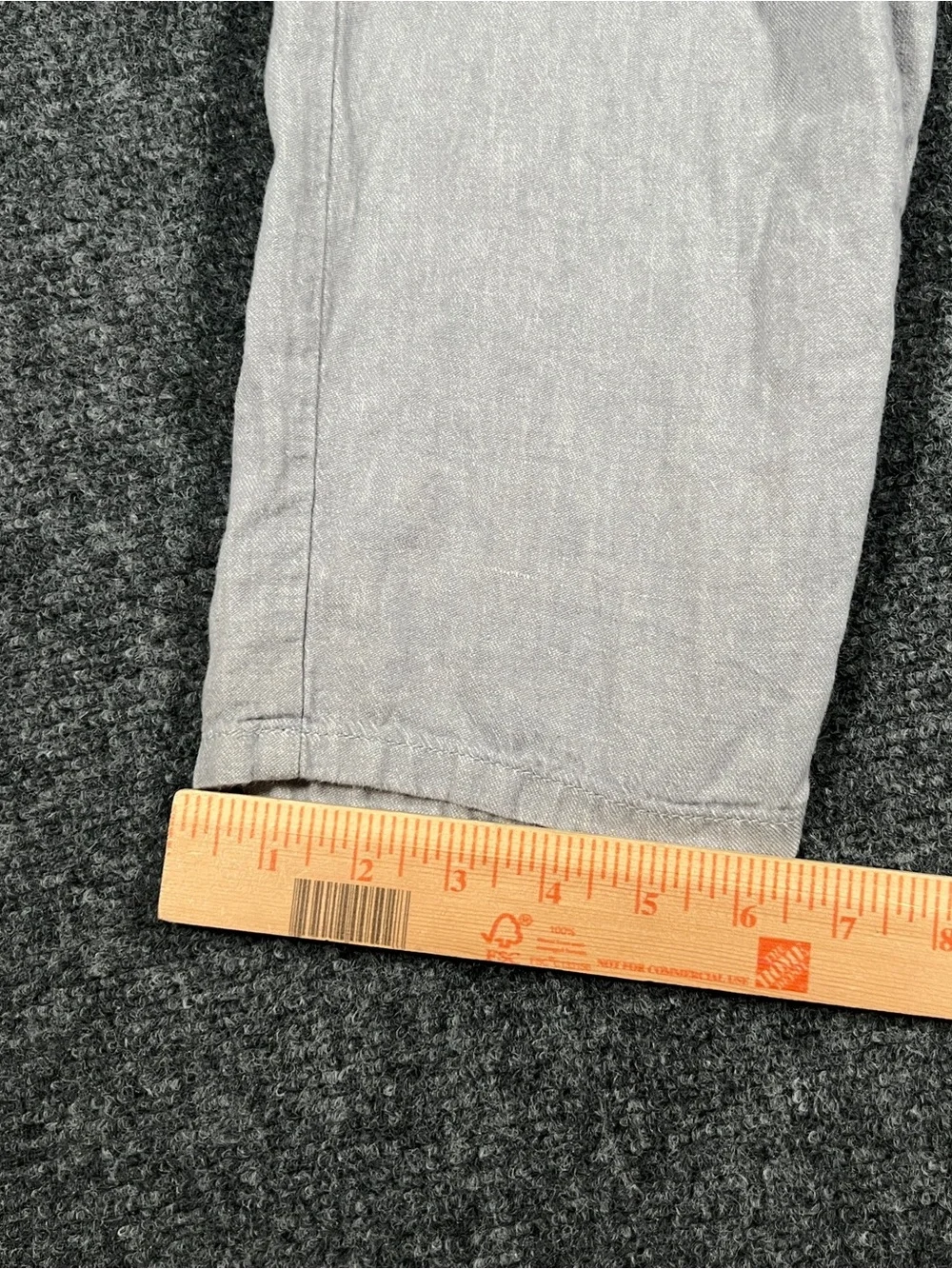 Porter & Ash Mens Linen Blend Pants Chino Beige Drawstring & Button 38x29 Casual